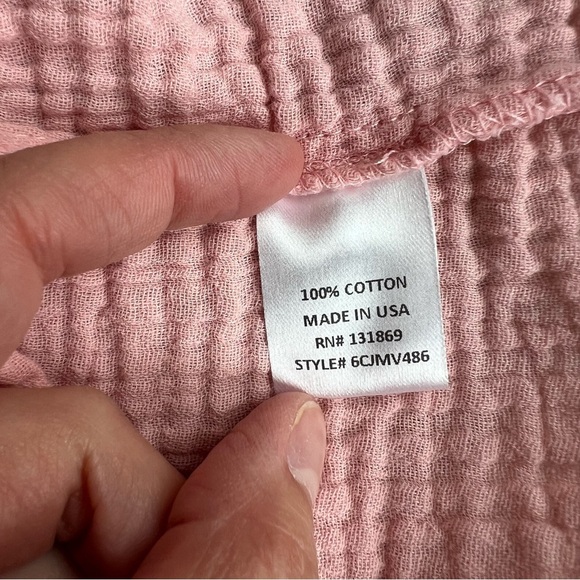 Allison & Kelly 100% Cotton, Pink Long Sleeve Mini Dress, Size Medium - Picture 5 of 9